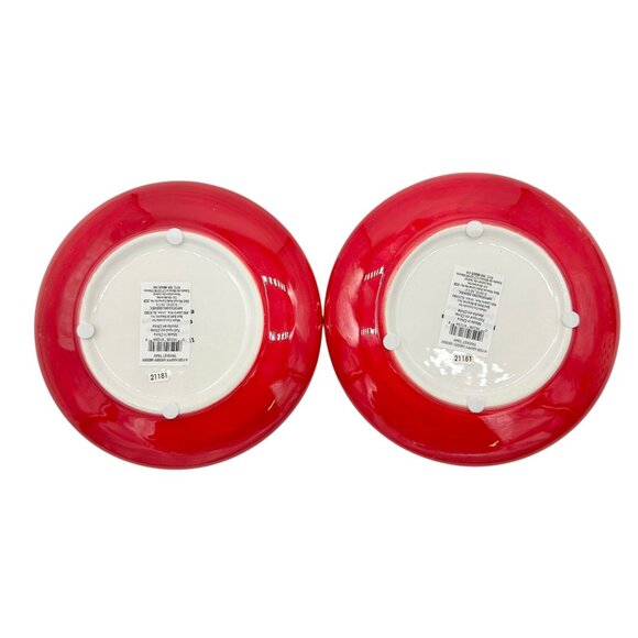 H For Happy Merry Merry Polka Dot Ceramic Serving Set 2 Plates 1 Tray 1 Canister - Picture 5 of 15